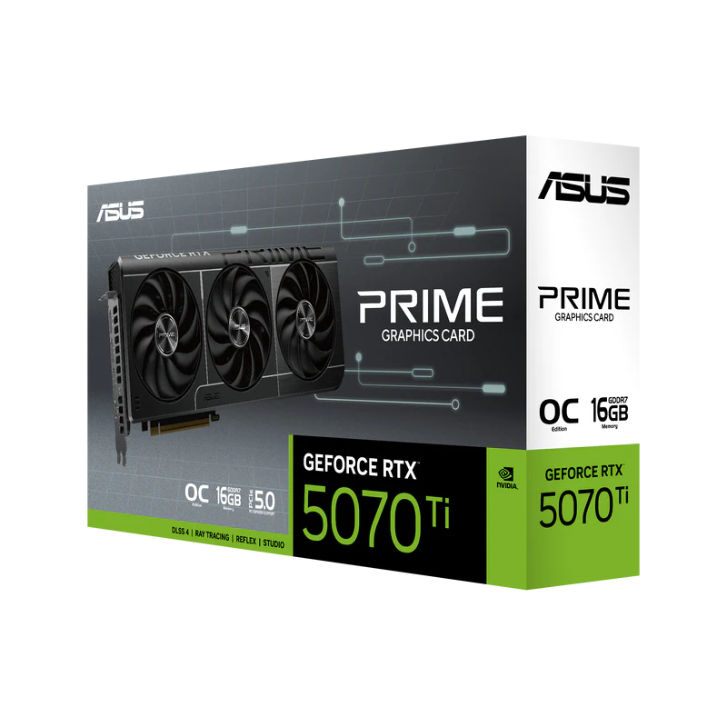 GPU GeForce RTX™ 5070 Ti ASUS Prime – 16GB GDDR7, DLSS4, RayTracing, Reflex 2 1 5070 Ti ASUS Prime OC GPU GeForce RTX™ 5070 Ti ASUS Prime – 16GB GDDR7, DLSS4, RayTracing, Reflex 2