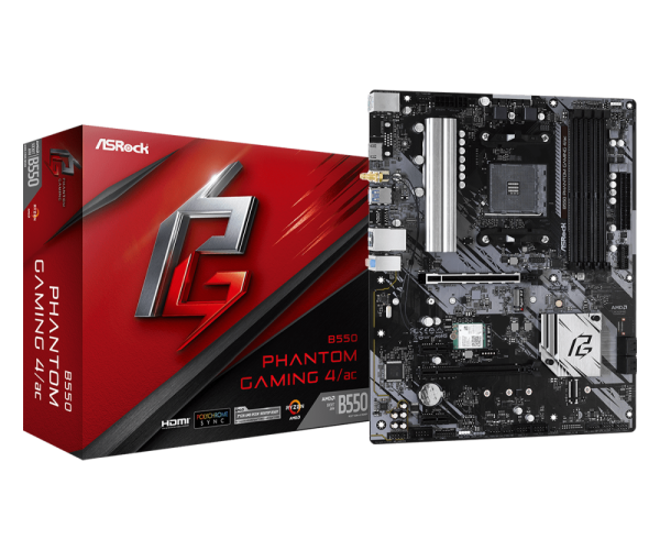 Motherboard AsRock B550 Phantom Gaming 4 AC – AM4, DDR4