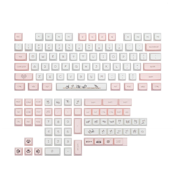 Epomaker Kitty – Set de Keycaps PBT, Perfil XDA, 135