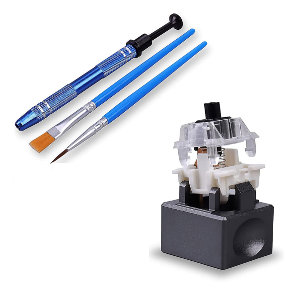 Abridor de Switches + Soporte + Cepillos para Lubricante