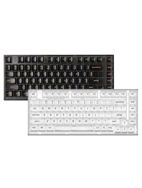 Teclado Mecanico YUNZII X75 – 75%, Crystal Ice Switch, Hotswappable, Win/Mac, Transparente