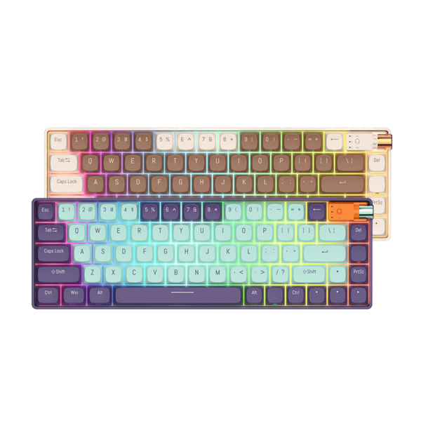 Teclado Mecánico ROYALAXE R68 – 65%, Gateron G Pro, Hotswappable, PBT Keycaps, RGB, Wireless 2.4G, BT 5.0