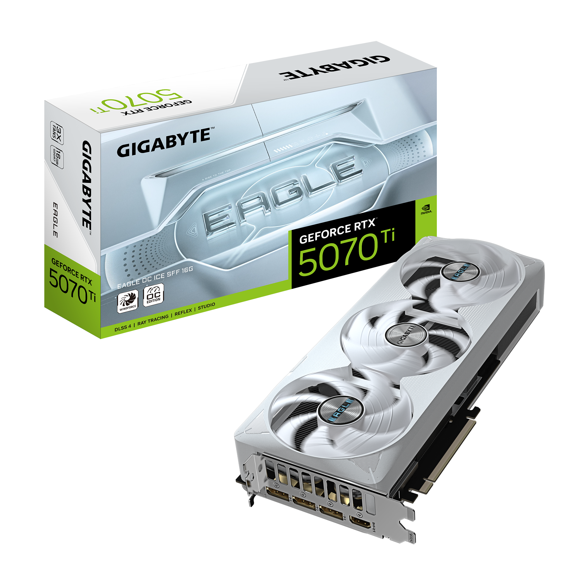 GPU Gigabyte Eagle ICE RTX 5070 Ti - 16GB GDDR7, DLSS4, RayTracing, Reflex 2 1 Gigabyte Eagle RTX 5070 OC White GPU Gigabyte Eagle ICE RTX 5070 Ti - 16GB GDDR7, DLSS4, RayTracing, Reflex 2