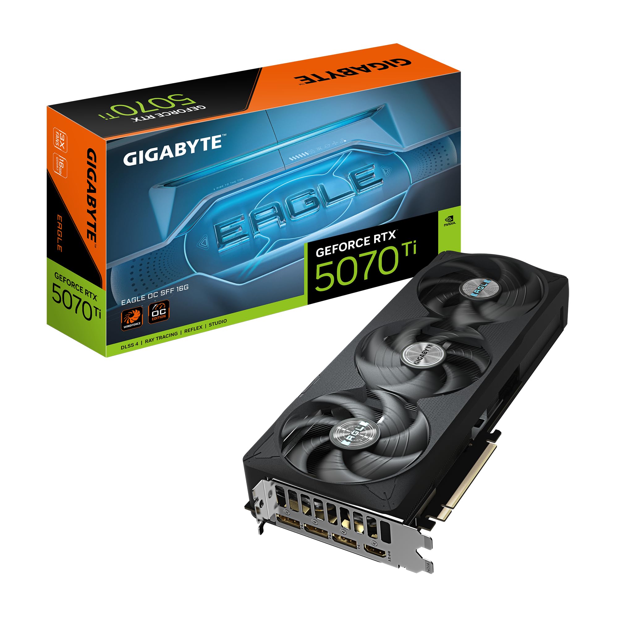 GPU Gigabyte Eagle RTX 5070 Ti - 16GB GDDR7, DLSS4, RayTracing, Reflex 2 1 Gigabyte Eagle RTX 5070 Ti GPU Gigabyte Eagle RTX 5070 Ti - 16GB GDDR7, DLSS4, RayTracing, Reflex 2