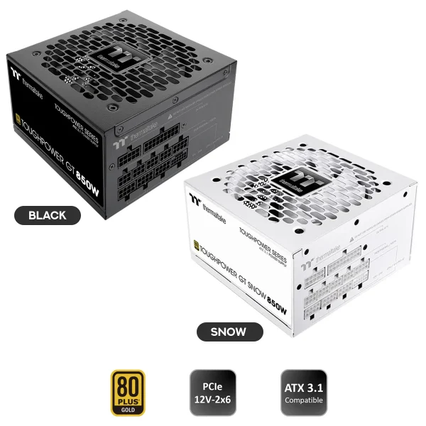 Overcloked RD 77 Thermaltake GT Snow 800x800 1 Power Supply Thermaltake GT – 80+ Gold, Full Modular