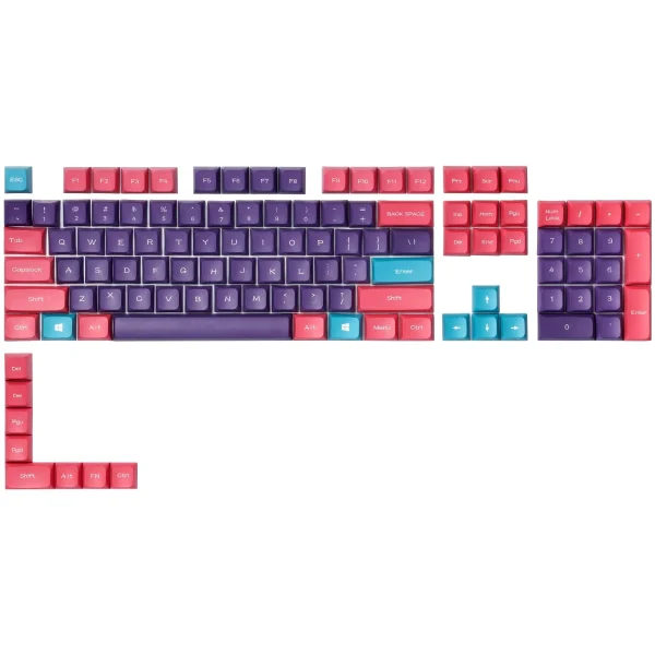 LTC LavaCaps - PBT Double Shot 112-Key Set Neon Purple, Perfil KDA