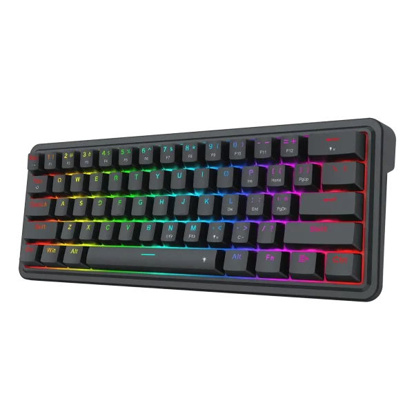 Teclado mecánico Redragon IronGuard – 60%, Redragon Switches Pre-Lubed, Hotswappable, RGB