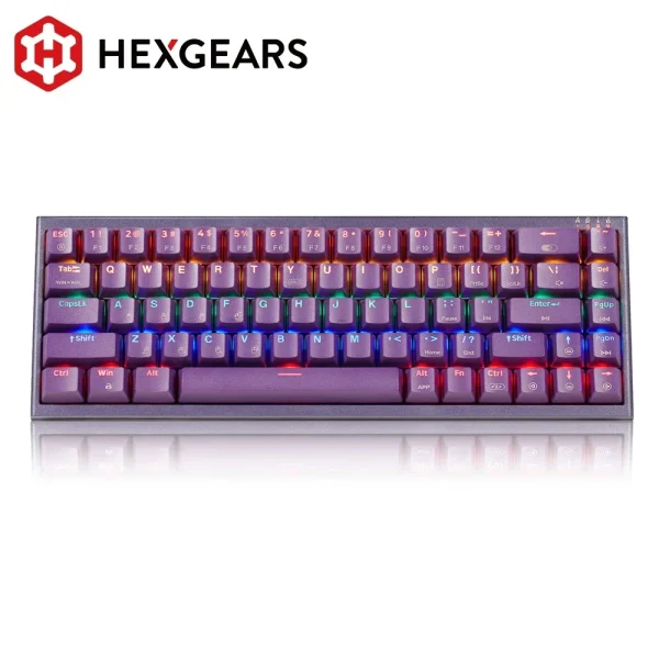 Teclado mecánico Hexgears U1 – 65%, Kahil Box Switches, RGB, PBT Keycaps