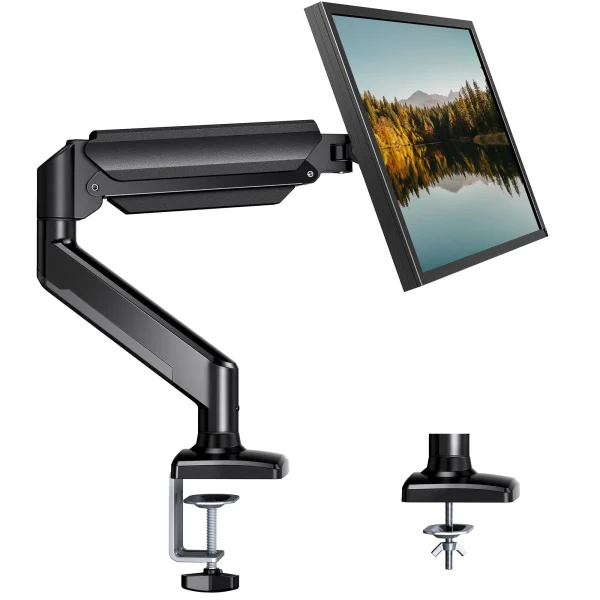 HUANO Soporte para monitor 17-34″ – Hasta 22LB, Resorte de gas