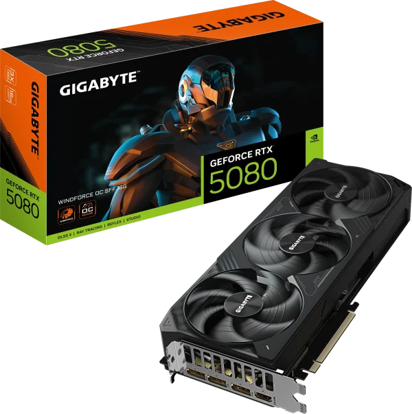 GPU Gigabyte Windforce GeForce RTX 5080 - 16GB GDDR7, DLSS4, RayTracing, Reflex