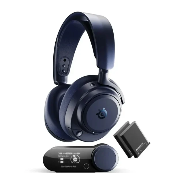Headset SteelSeries Arctis Nova Pro Wireless – Doble bateria intercambiable (18-22 horas) Controladores magnéticos de neodimio, Wireless BT/2.4Gz, ANC, PS5 y PC