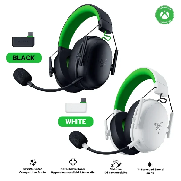 Headset Razer Blackshark V3 X Hyperspeed - Wireless, 7.1, Microfono HyperClear, Compatible con PC y Xbox