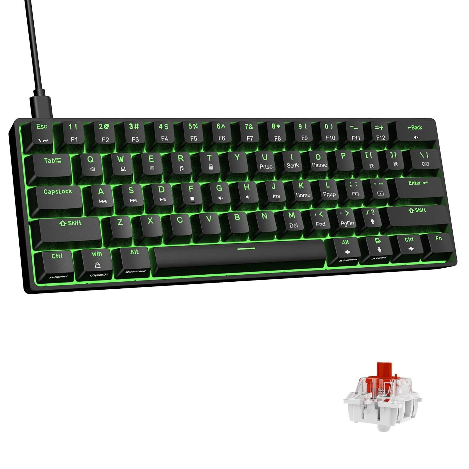 Teclado Mecánico Newmen GM611 – 60%, N-Key Rollover, Anti-ghost, Red MX Switches, RGB 1 imagen 2026 09 17 103421880 Teclado Mecánico Newmen GM611 – 60%, N-Key Rollover, Anti-ghost, Red MX Switches, RGB