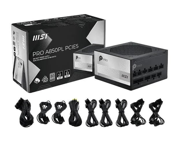 Power Supply MSI PRO A850PL PCIE5 – 80+ Platinium, Pcie 5.1, ATX 3.1, Full Modular 1 imagen 2026 10 01 131703635 Power Supply MSI PRO A850PL PCIE5 – 80+ Platinium, Pcie 5.1, ATX 3.1, Full Modular